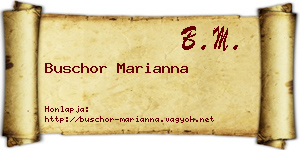 Buschor Marianna névjegykártya